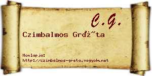 Czimbalmos Gréta névjegykártya